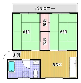 2DKの間取り画像