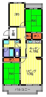 エルメゾン学園南 2号棟【3階】の間取り
