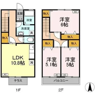 東京都国分寺市西町2【一戸建】の間取り