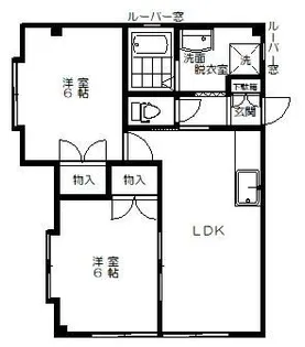 サンシティ本陣コーポラス【1階】の間取り