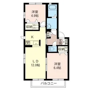 バルドゥールI番館【1階】の間取り