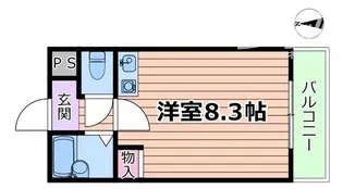 キューブ豊里【4階】の間取り