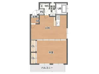 レフィナード【3階】の間取り