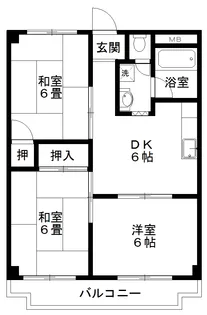 クローバーハイツ千里丘【4階】の間取り