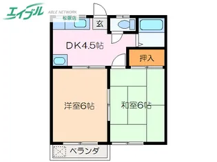 サザンハイツ パートII【1階】の間取り
