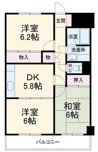 ノースリバー奥ノ防【2階】の間取り