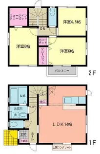 宮城県仙台市若林区大和町1【一戸建】の間取り