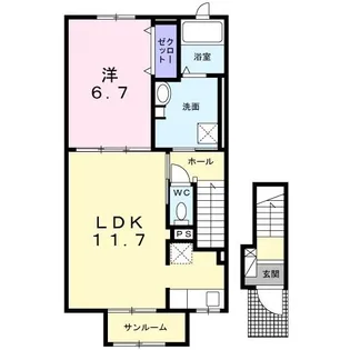 セイバリー II【2階】の間取り