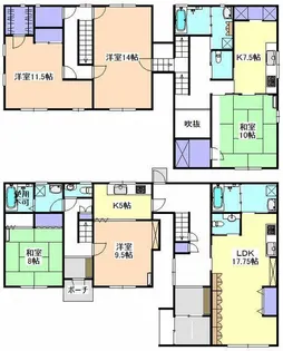 岩手県北上市本通り2【一戸建】の間取り