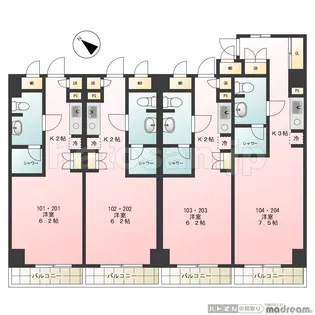 エムパーム小山I【1階】の間取り