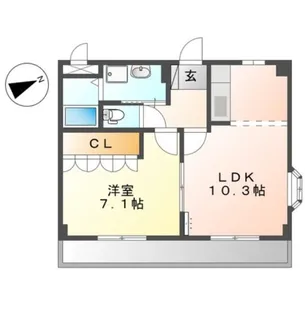 グリーンアヴェニュー【1階】の間取り