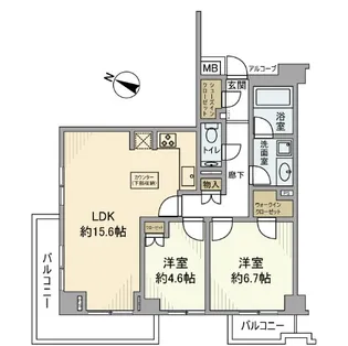 ピアースコード代々木参宮橋【2階】の間取り
