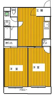 ラハイナ・ウェヴレット【2階】の間取り