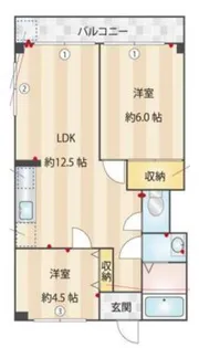 プリンシパル羽村【1階】の間取り