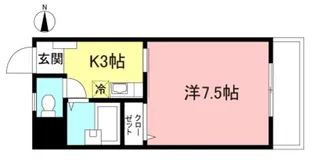 アパートメントカヤ中原【1階】の間取り