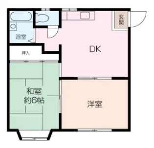 大岡ハイム【1階】の間取り