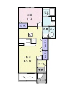 広島県山県郡北広島町春木【アパート】の間取り