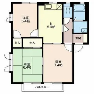 パストラルハイム B【1階】の間取り
