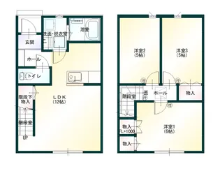 秋田県秋田市広面字大巻【一戸建】の間取り