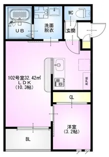 REGALEST 土呂 プレミアム【1階】の間取り