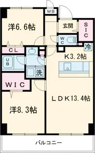 ホーリーフォート南平岸【9階】の間取り