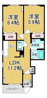 コンフォートF【1階】の間取り