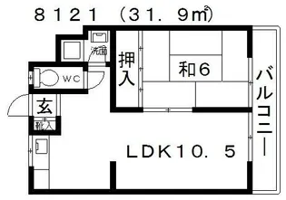 アクアハイツ【3階】の間取り