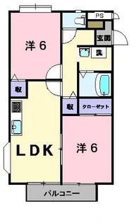 フォワイエ D【2階】の間取り