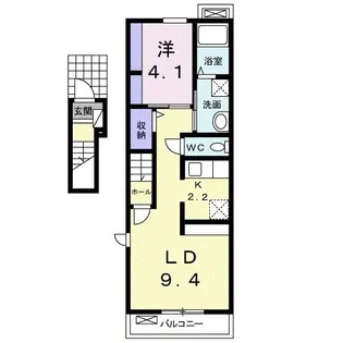 フェアリゼ森【2階】の間取り