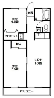リ・ジュアンB棟(小名浜西君ケ塚町)【1階】の間取り