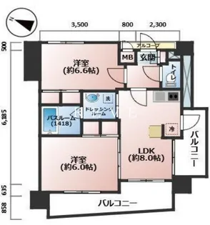 1SLDKの間取り画像