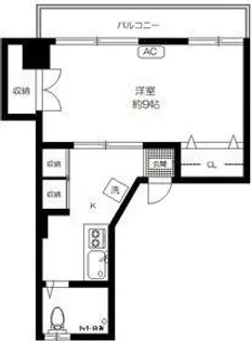 益谷ハイツ【4階】の間取り