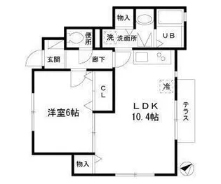 プランドールK【1階】の間取り