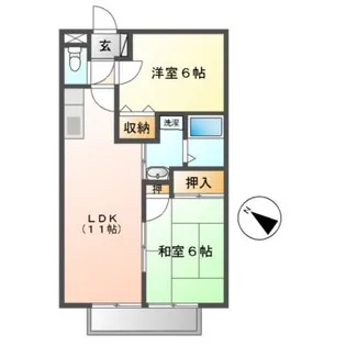 メゾンクレール【1階】の間取り