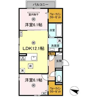 パークコート東雲【1階】の間取り