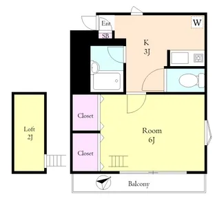 ルーチェブレス赤塚【2階】の間取り