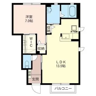 ラ・グランシューズA【1階】の間取り