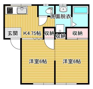 ベルメゾン丸山A棟【2階】の間取り