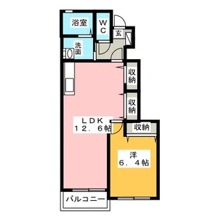 ラヴァーズB【1階】の間取り