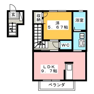 ソレイユ・ルヴァン【2階】の間取り