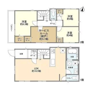 千葉県柏市南増尾4【一戸建】の間取り