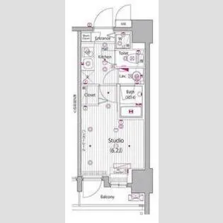 グランド・ガーラ桜木町駅前【5階】の間取り
