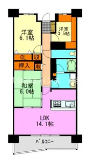 千葉県千葉市中央区千葉港【マンション】の間取り