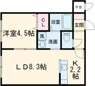 Aida Izari【1階】の間取り