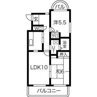 愛知県長久手市上川原【マンション】の間取り