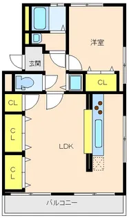 カーネル三恵【3階】の間取り