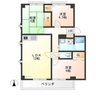優泰佳ガーデンコート【3階】の間取り
