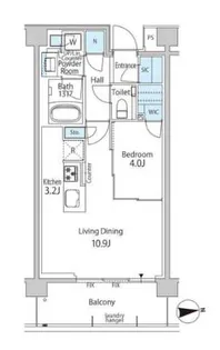 グリーンレジデンス赤坂【1階】の間取り