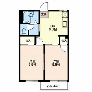 コーポまどか【1階】の間取り