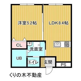 リュヌ・ド・ミエル【1階】の間取り